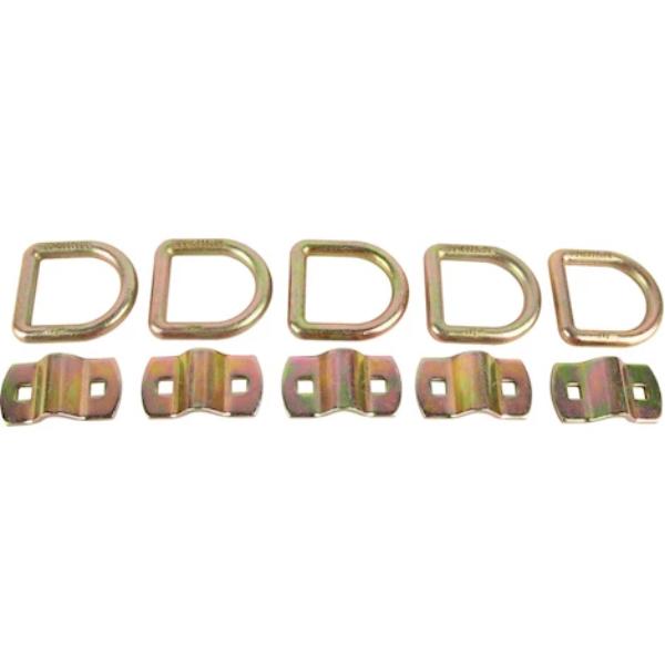 TWRRT8030-5 Bolt-on D-Ring - 0.5 Zinc - Pack of 5