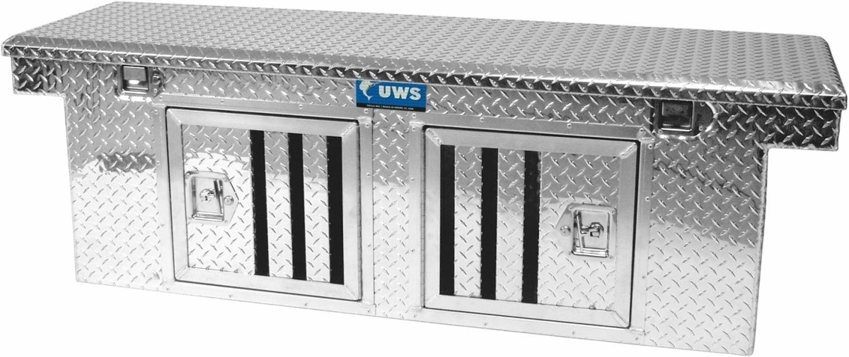 UWSTBSD-69-DB-BLK 69 in. Deep Single Northern Crossover 2-Door Dog Box - Black