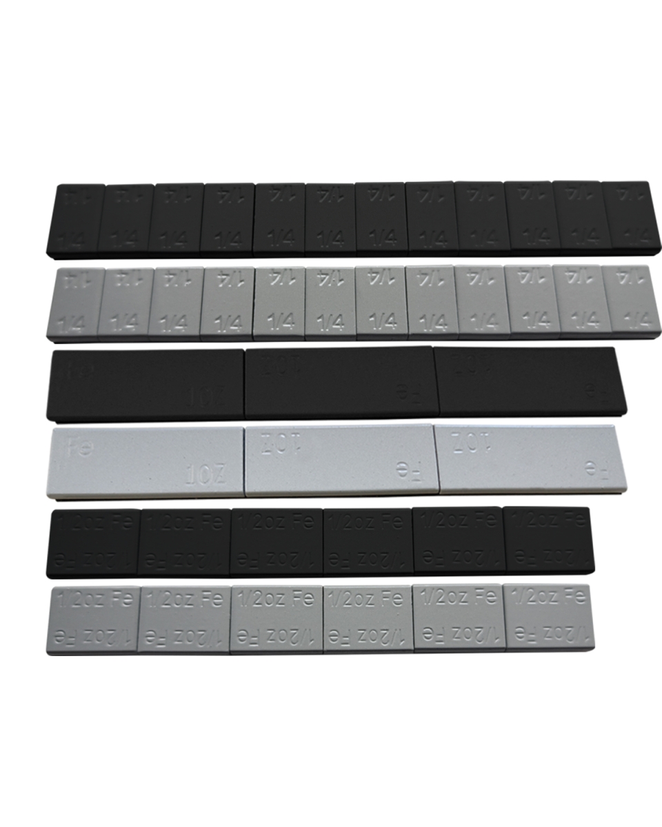 WEPWPW-050BK 0.5 oz Black Steel Stick on Weights with 48 Strips & 3 oz Per Strip