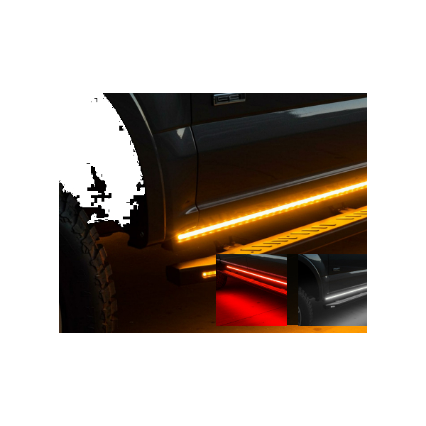 RSPRSLEDBAR84 Running Board Led Light Kit with Amber Running - 84 in., White Door Valet