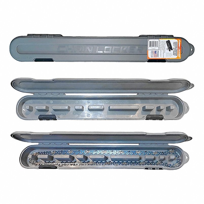 CNL2103 Original Chain Locker Chainsaw Chain Storage Single Row Fits up to 20 in. - Gray