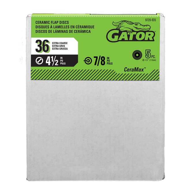 GTF9720035 Ceramic Flap Wheel - 36 Grit, 20.5 in. - Pack of 5