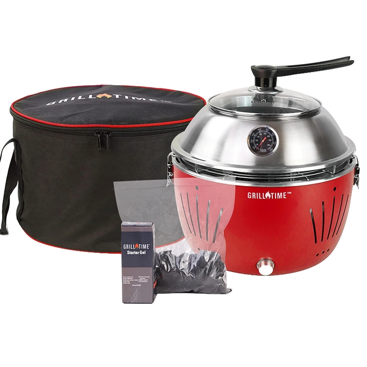 GLLUPG-RC-13 Portable Grill with Hood - Red