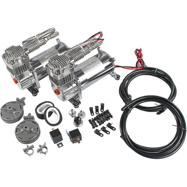Viair VIA444SC 200 PSI Single High Performance Compressor - Chrome