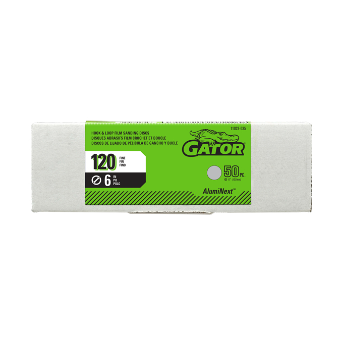GTF11023035 Hook & Loop Sanding Disc - 120 Grit, 6 in. - Pack of 50