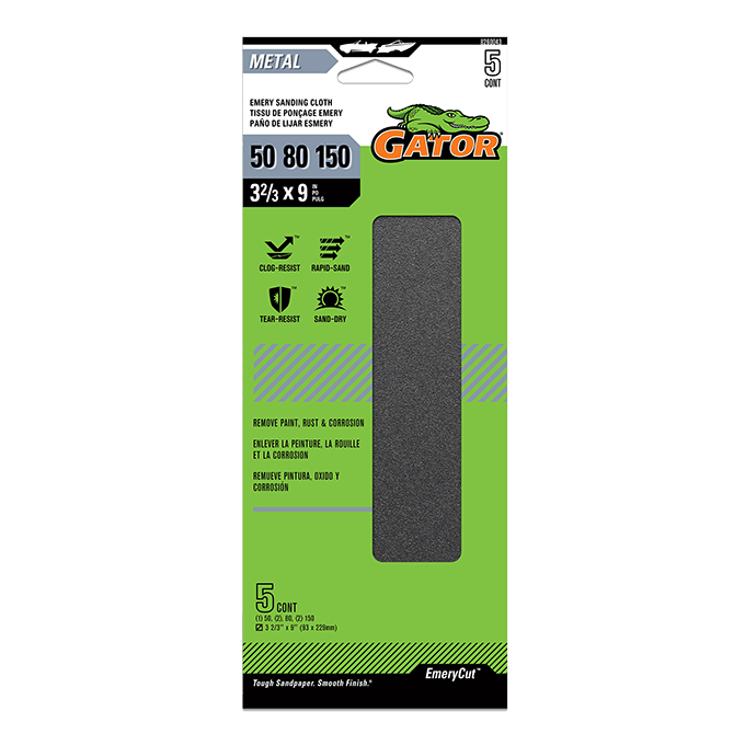 GTF8260043 Clamp-on Sanding Sheets - 10.6667 x 9 in., Assorted Grit - Pack of 5