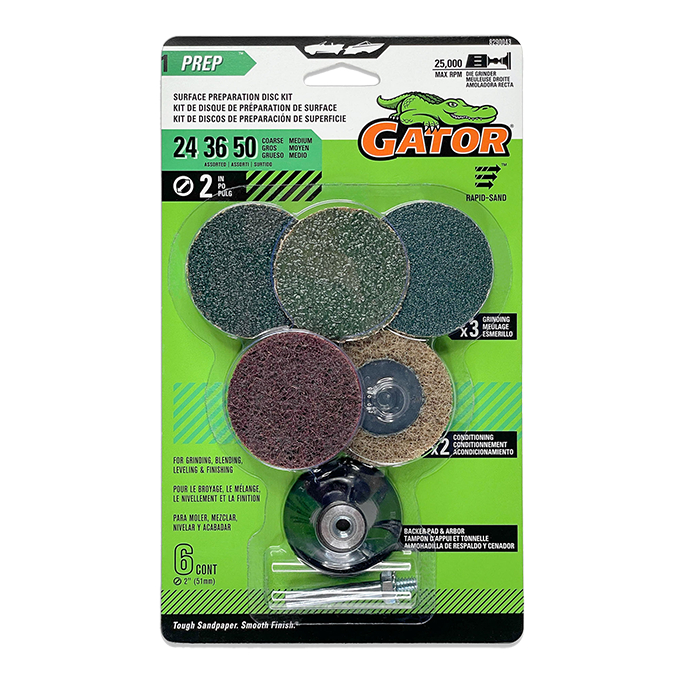 GTF8290043 Surface Preparation Disc Kit - Assorted Grit, 2 in. - Pack of 5