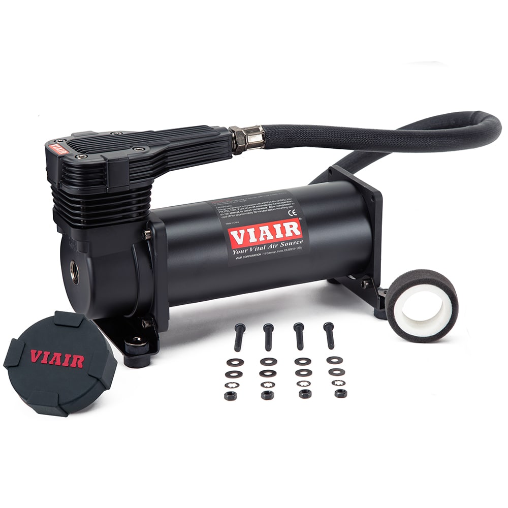 Viair Single 485 VMS High Performance Compressor, 200 Psi / 2.24 Cfm - Stealth Black (485SB)