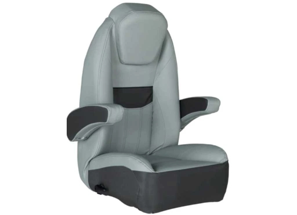 Lippert Rockport Series High-Back Recliner Pontoon Helm Seat with Flip-Up Bolster | Camping World