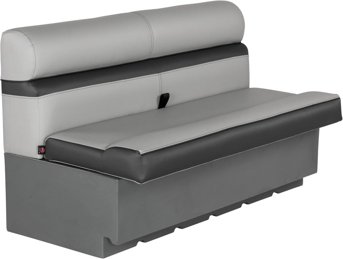 Taylor Made TAM20221094074 50 x 26 x 30 in. Rockport Series Straight Pontoon Bench Seat, High-Density Foam - River Rock