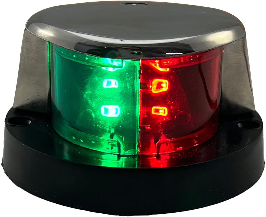 RSPMS440264 12V, 1.5W Starboard Port Navigation LED Light, Red & Green - Stainless Steel