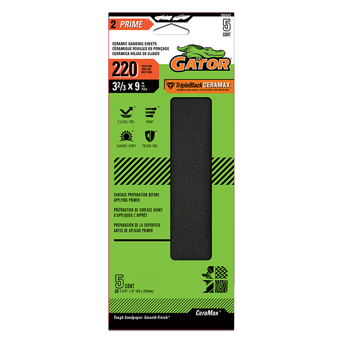 GTF9094043 Clamp-on Sanding Sheets - 220 Grit, 10.67 x 9 in. - Pack of 5
