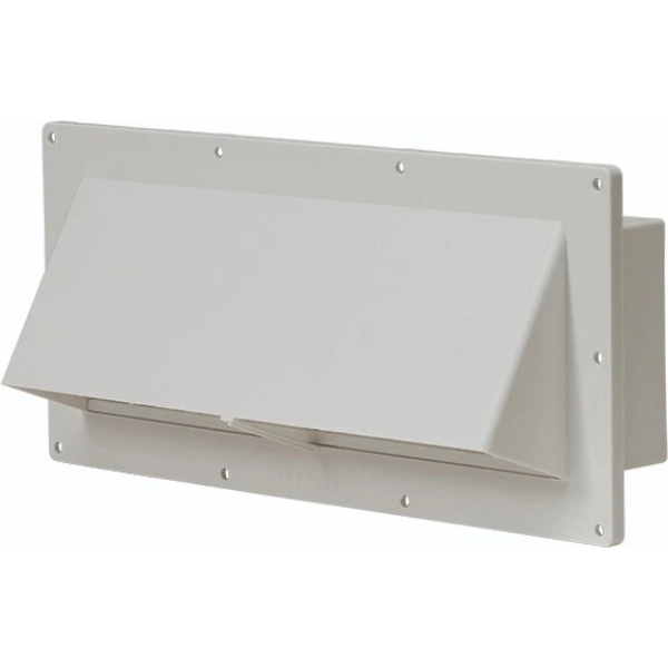 VENBV2111-03 0.625 in. Locking Damper Collar Exterior Wall Vent - Polar White