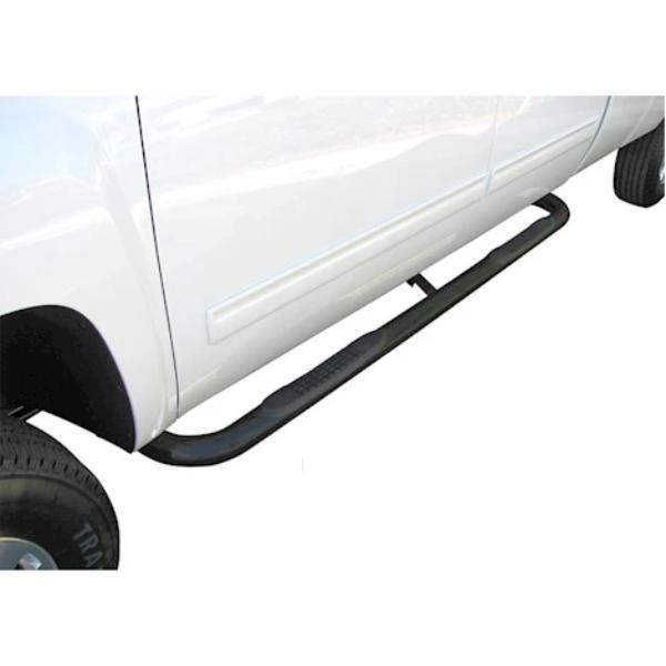 STC204500 3 in. Round Sidebars for 2015-2022 Colorado & Canyon Crew Cab - Black