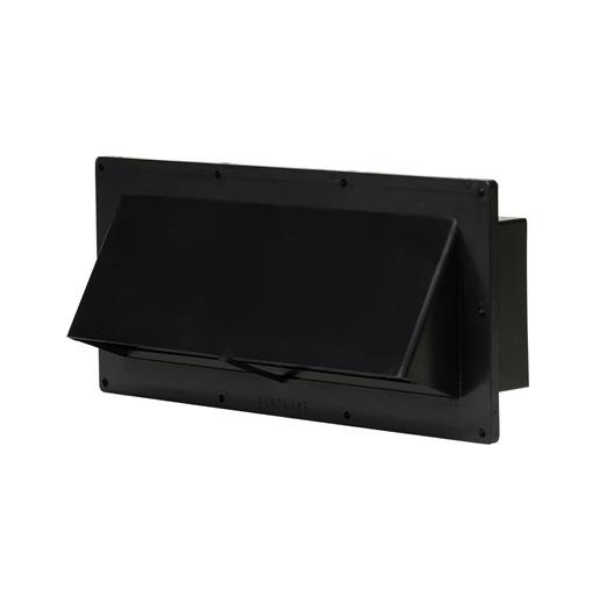 VENBV2111-05 0.625 in. Locking Damper Collar Exterior Wall Vent - Black