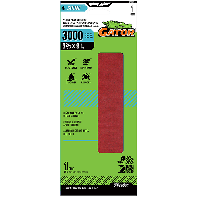 GTF8323043 Sanding Pad - 10.6667 x 9 in., 3000 Grit
