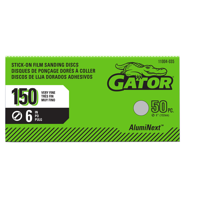 GTF11004035 Sanding Discs - 150 Grit, 6 in., PSA, Gray - Pack of 50