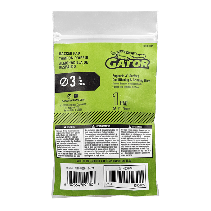 GTF8295035 Sanding Disc Backer Pad - 3 in.