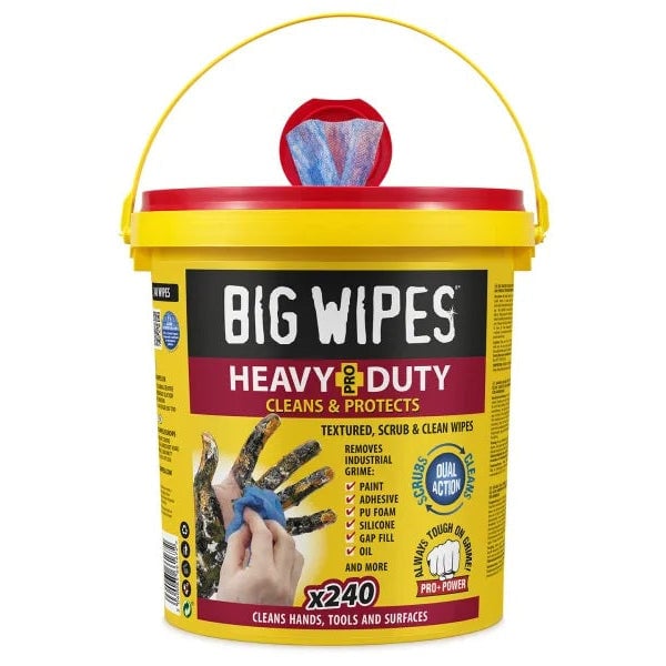 BIG6002 0065 Heavy Duty Wipes - 8 x 11.5 in. - 240 Count