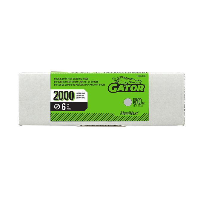 GTF11035035 Hook & Loop Sanding Disc - 6 in., 2000 Grit - Pack of 50