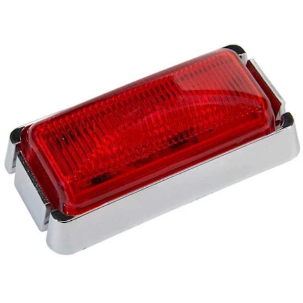 Winston Products WNP1459 Pro Class LED Sealed Clearance Light Kit - Red with Chrome Base