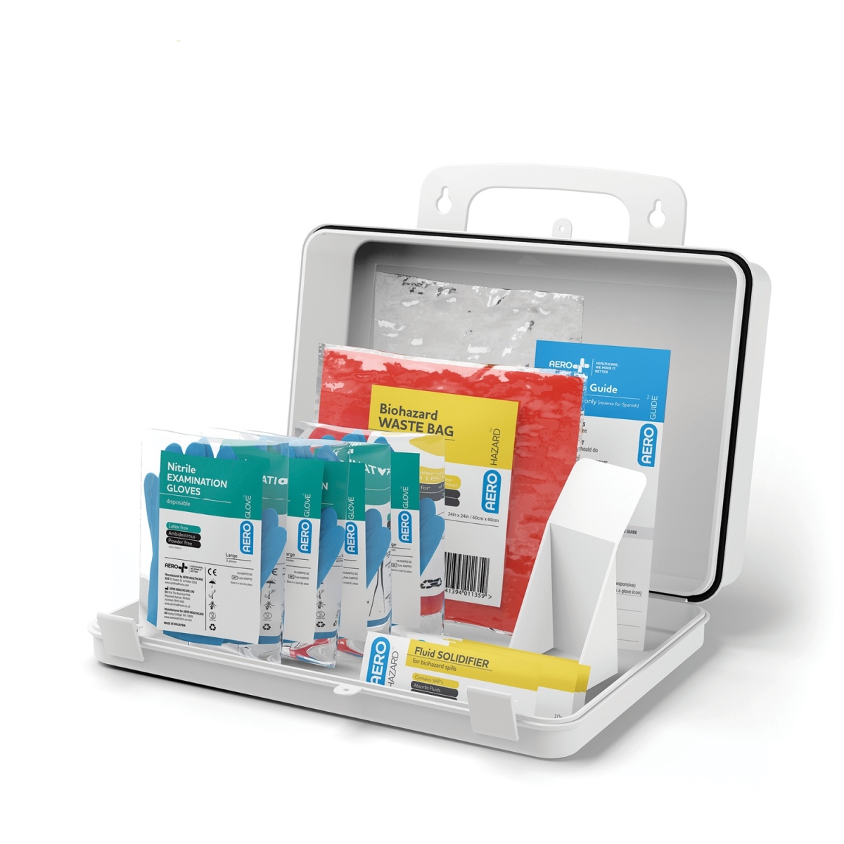AEHAKBF10W Surefill Bloodborne Pathogen Cleanup Kit, White & Yellow