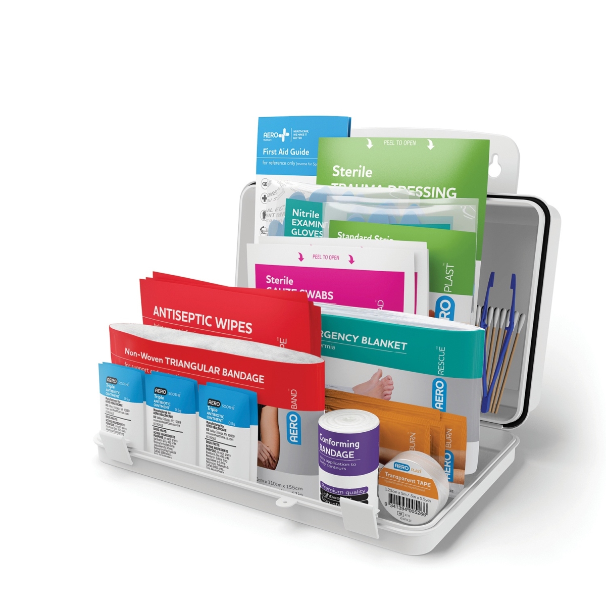 Aero Healthcare SUREFILL 10 Series First Aid Kit - Weatherproof Plastic Case - AK10W