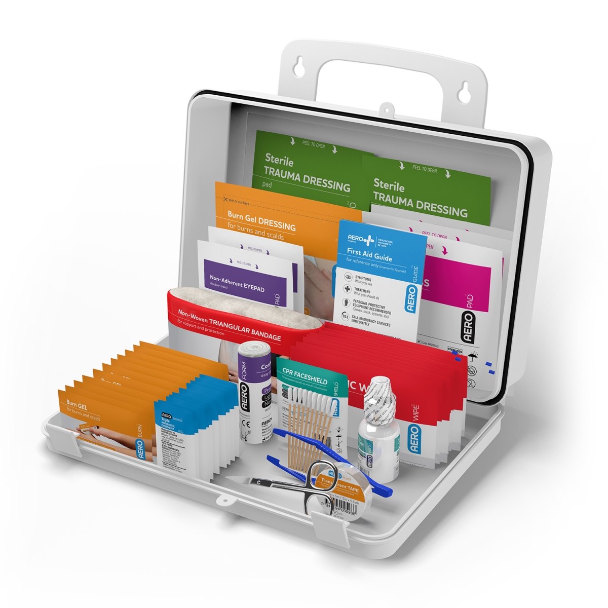 AEHSF25AW Surefill 25 ANSI 2021 A Plus First Aid Kit with Weatherproof Plastic Case - White