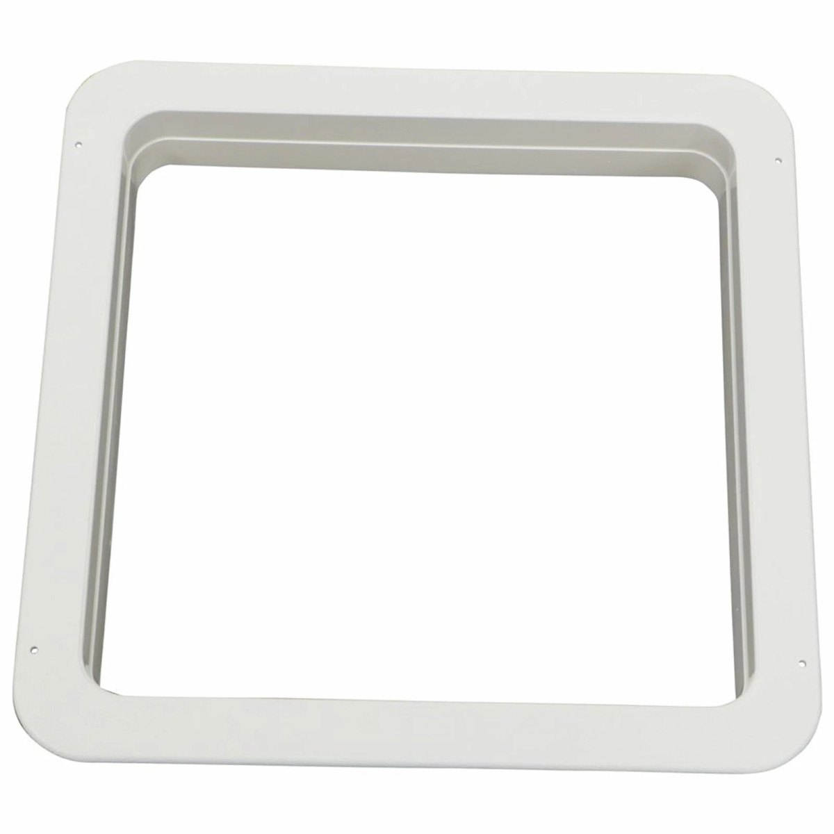 VENVA0445-27 Ceiling Garnish with Radius Corner - 14 x 14 x 3.12 in. Leg, Birch White