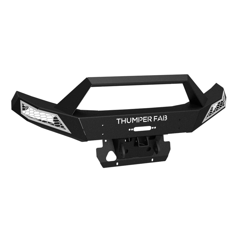 THFTF010501-BK-GR Front Winch Bumper with No Light Kit for Polaris Ranger 1000 - Black & Jewel Gray Accent