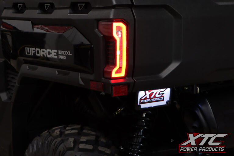 XTCCFM-U10-LF6BK Plug & Play License Plate Kit with LED Lit for CFMOTO UFORCE U10 Pro