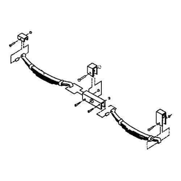 TWR1050075 3.5-6K lbs Triple Suspension Axle Double Eye Kit