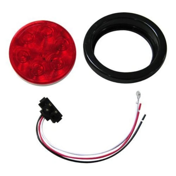 TWRJ-45R-C 4 in. Round Rear Light Kit - Red