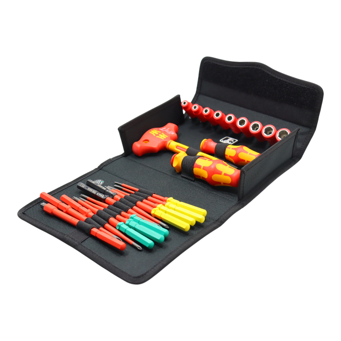 Wera Tools WRA05006632001 Kraft-Form Kompakt VDE 24 Allrounder Tool Set with Ratchet Functionality - 25 Piece