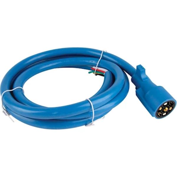 TWRRT1826 7-Way Trailer Cord - 8 ft., Blue