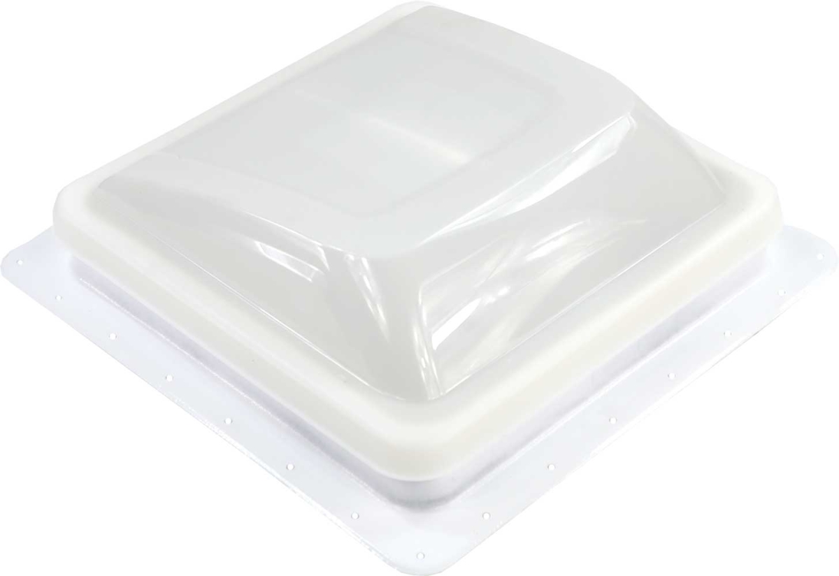 VENV2094-501-46 Screen Frame & Painted Flange Dome Powered Roof Vent - 12V, White Birch