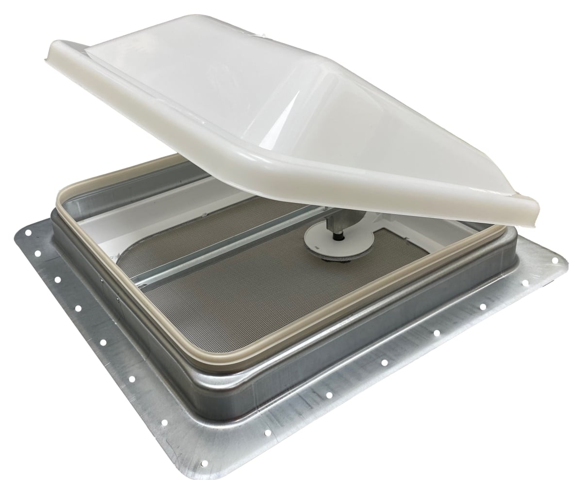 VENV2092-601-00 Non Powered Roof Vent with Screen Frame - White Dome, Polar White