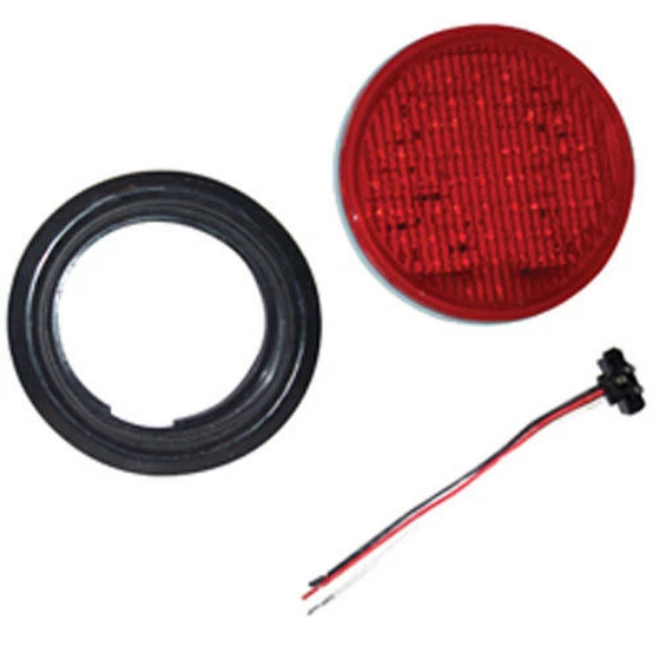 TWRRTLED4000T-12R LED Round Light Kit, Red