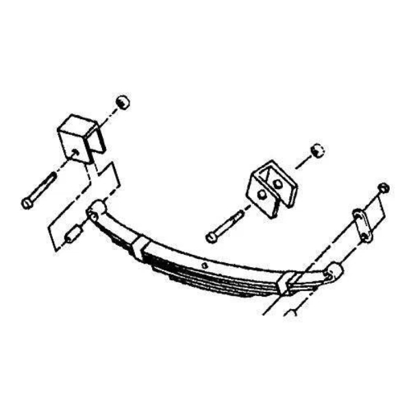 TWR1150050 3500-6000 lbs Single Axle Slipper Hanger Kit