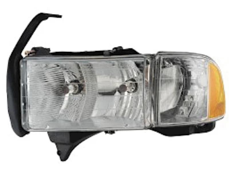 REGCS163-B001R Right Headlight Lamp Assembly with Sport Pack, Includes Park-Signal-Marker Lamps for 1999-2001 Ram 3500