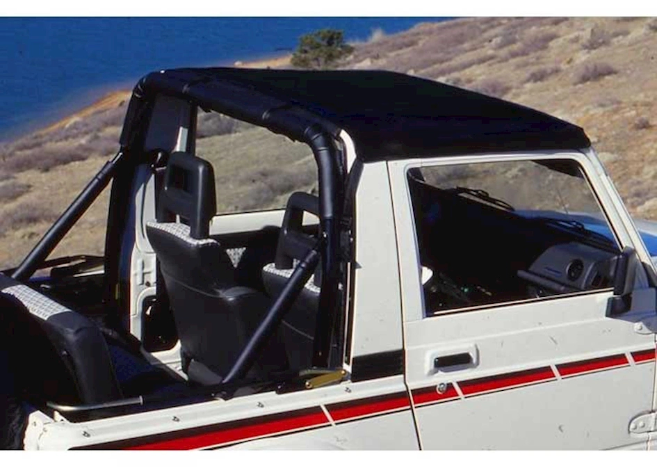 BES52561-15 Targa Strapless Bikini Top for 1986-1995 Suzuki Samurai, Black Denim