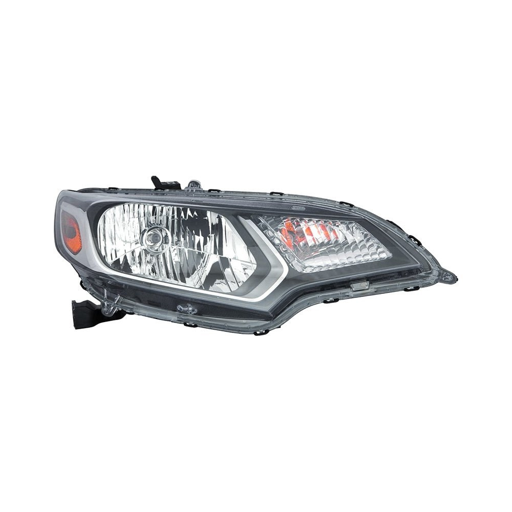 MZN317-1171R-AC2 CAPA Right Hand Headlight Assembly for 2015-2016 Honda Fit - Black Housing - Clear Lens