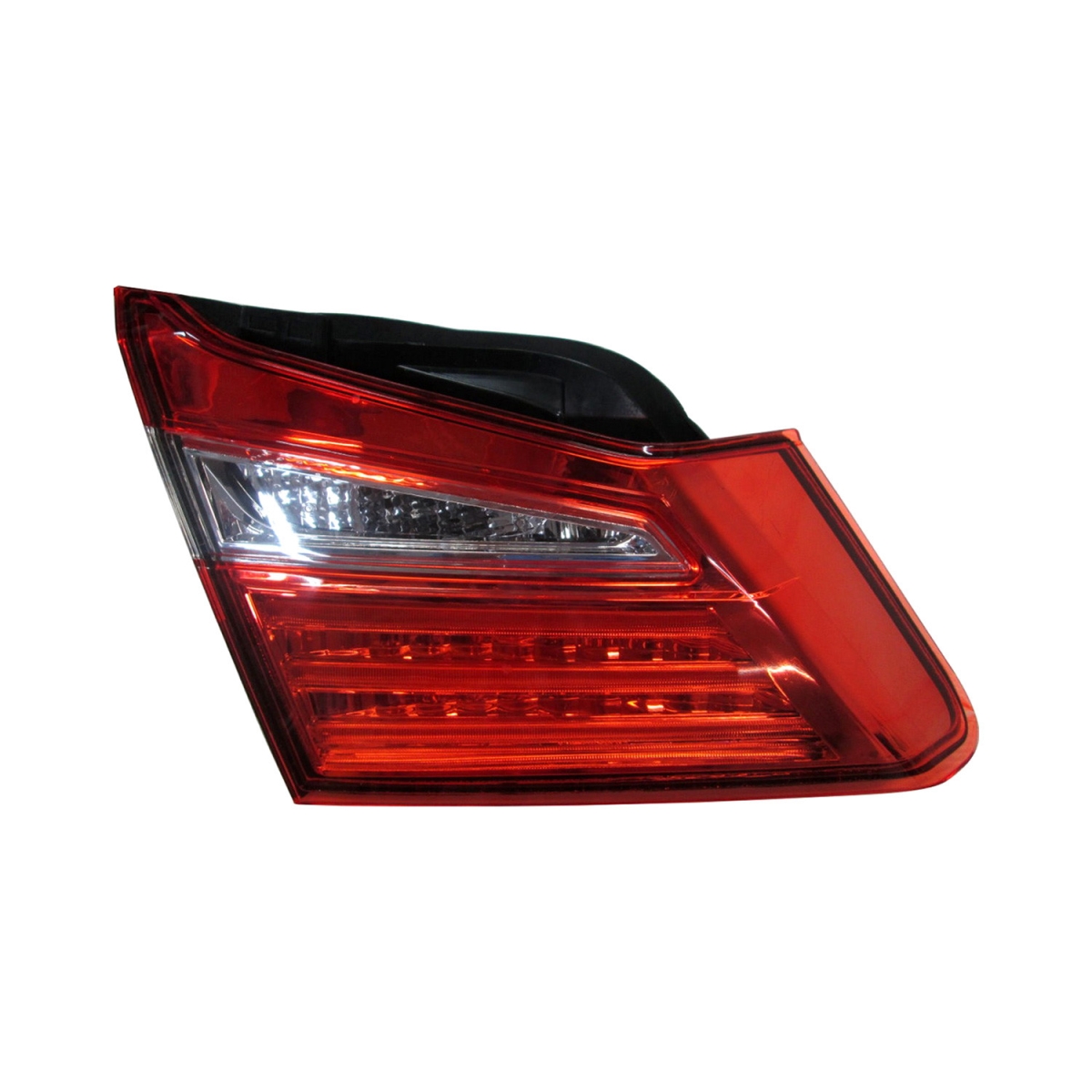 MZN317-1342L3AC CAPA Left Hand Inner Backup Tail Lamp Assembly for 2017 Honda Accord Hybrid - Chrome Housing - Red & Clear Lens