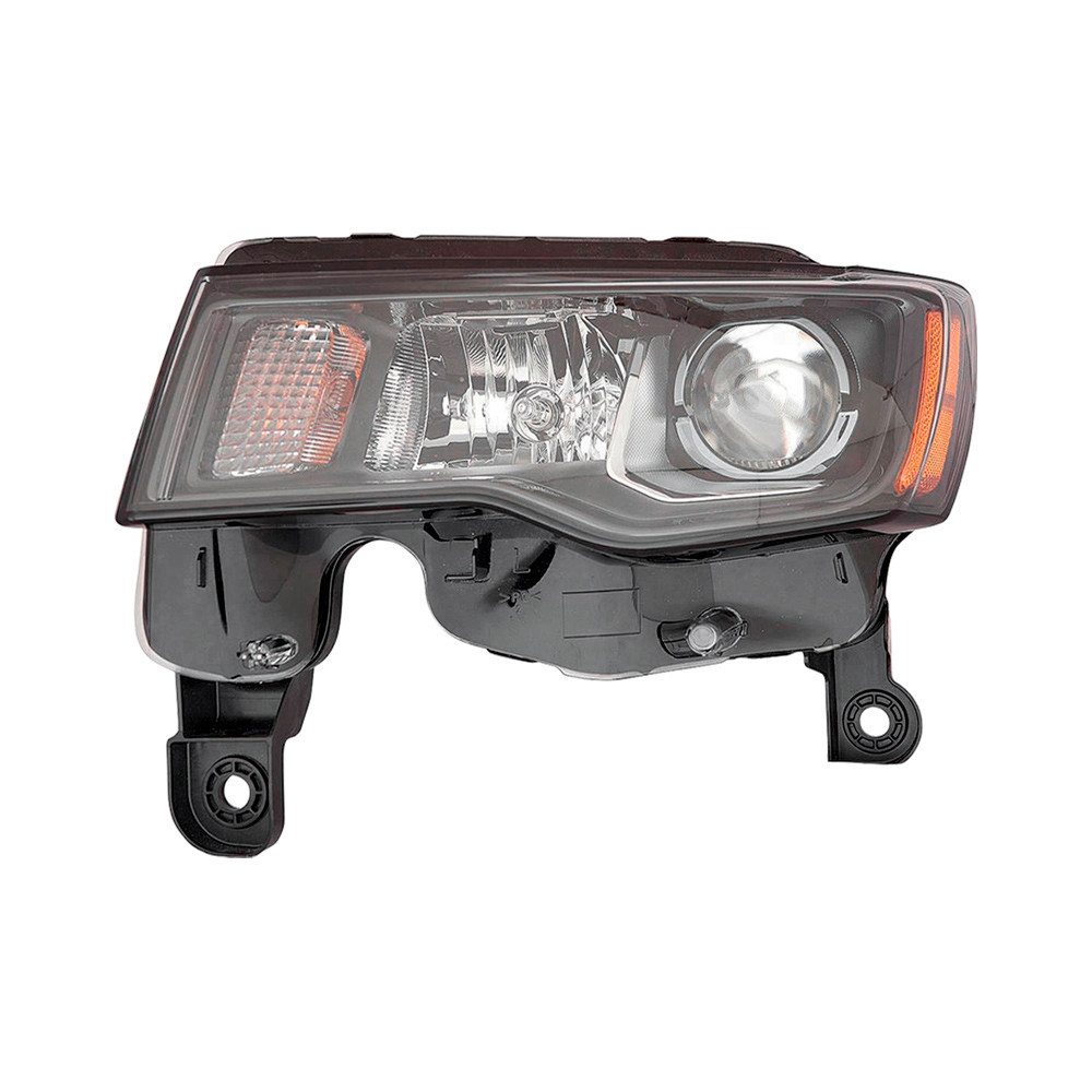 MZN333-1199L-AC2 CAPA Left Hand Headlight Assembly for 2016 Jeep Grand Cherokee - Black Housing - Clear Lens