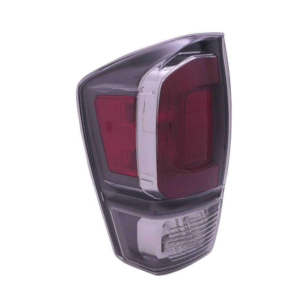 MZN312-19ACL3AC-C CAPA Left Hand Taillamp Assembly for 2023 Toyota Tacoma TRD Sport & TRD Off-Road - Black & Chrome Housing - Red & Clear Lens
