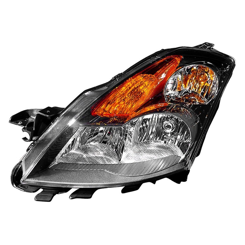MZN315-1164L-AC7 CAPA Left Hand Headlight Assembly for 2008-2009 Nissan Altima Sedan & Hybrid - Black Housing - Clear Lens