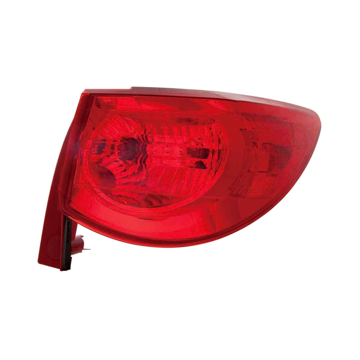 MZN335-1948R-AC CAPA Right Hand Outer Taillamp Assembly for 2009-2012 Chevrolet Traverse - Black Housing - Red Lens
