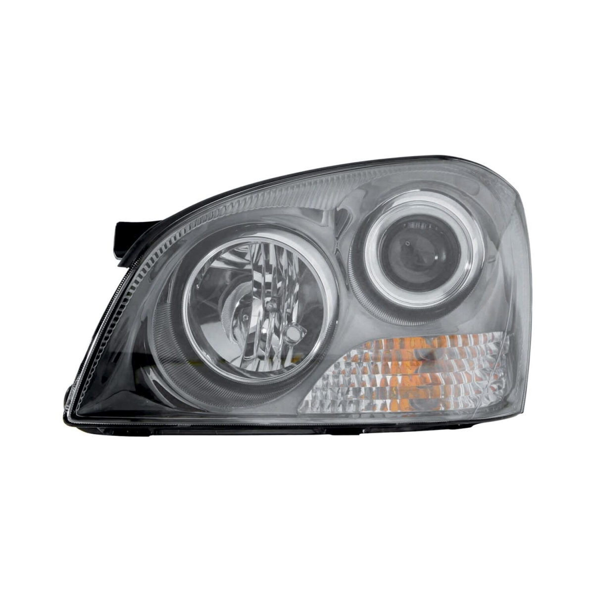 MZN323-1121L-ACN2 CAPA Left Hand Headlight Assembly for 2007-2009 Kia Optima - Black Housing - Clear Lens