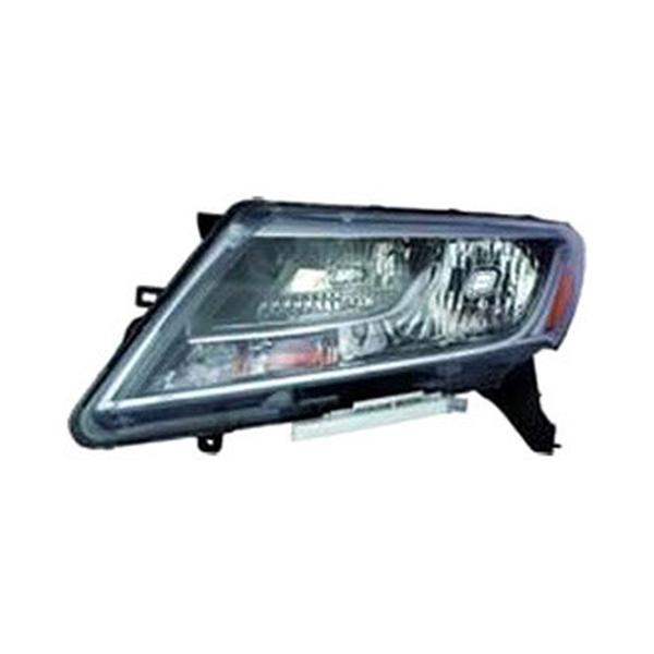 MZN315-1190R-AC2 CAPA Right Hand Headlight Assembly for 2013-2016 Nissan Pathfinder - Black & Chrome Housing - Clear Lens