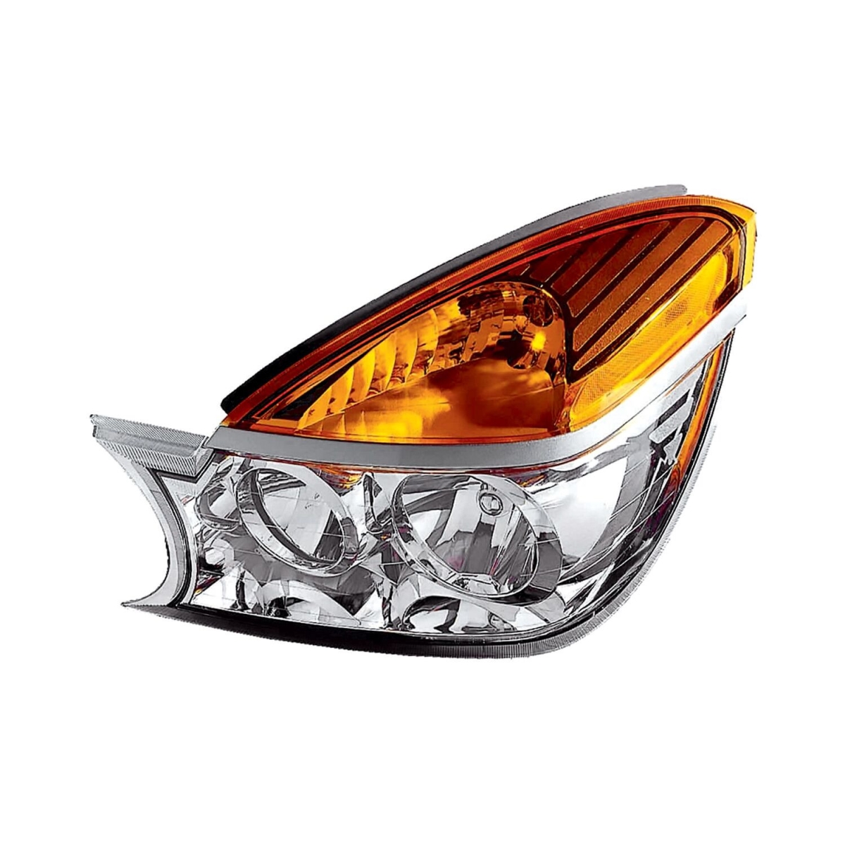 MZN336-1112L-ASD Left Hand Headlight Assembly for 2002-2003 Buick Rendezvous - Chrome Housing - Clear Lens